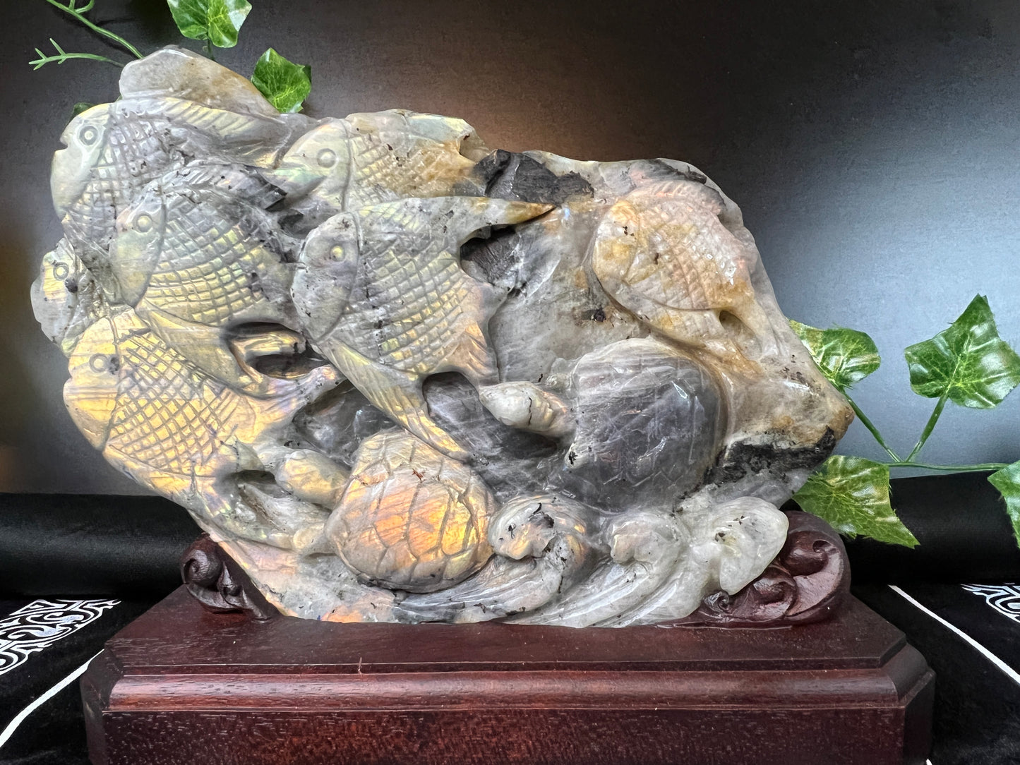 Sunset Labradorite Carving