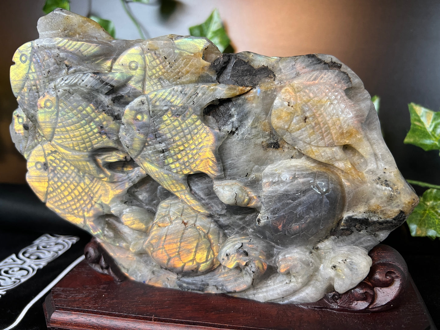 Sunset Labradorite Carving